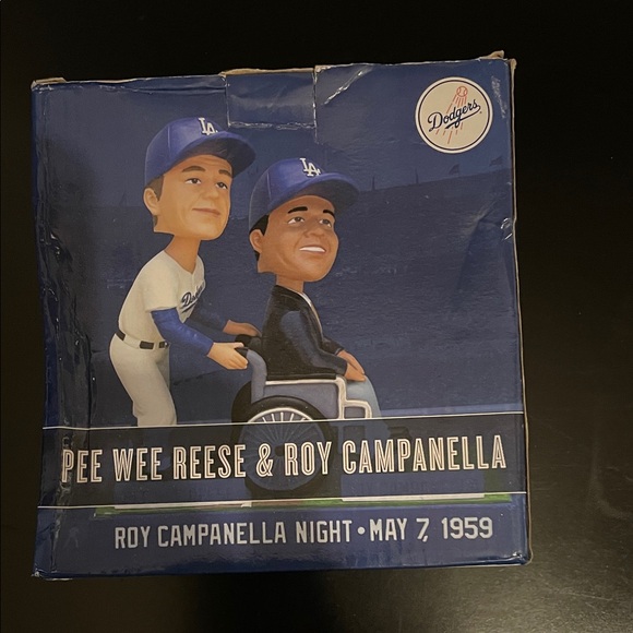 Pee Wee Reese & Roy Campanella Collectible Bobblehead - Blue and White - Picture 7 of 7